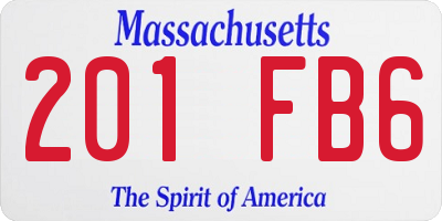 MA license plate 201FB6