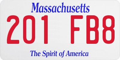 MA license plate 201FB8