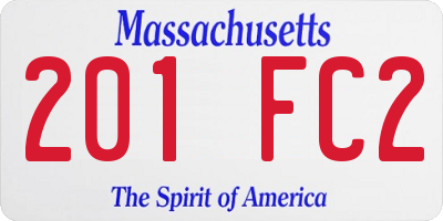 MA license plate 201FC2