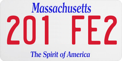 MA license plate 201FE2