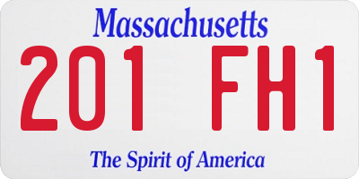 MA license plate 201FH1