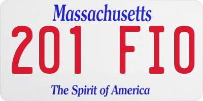 MA license plate 201FI0