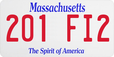 MA license plate 201FI2