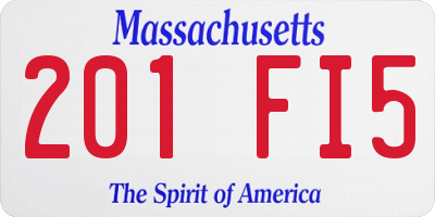 MA license plate 201FI5