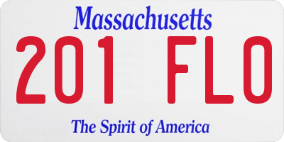 MA license plate 201FL0