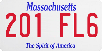 MA license plate 201FL6