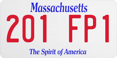 MA license plate 201FP1
