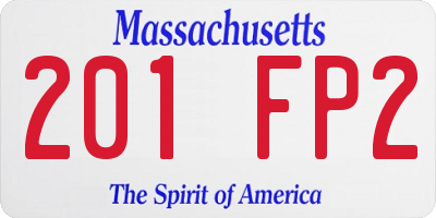 MA license plate 201FP2