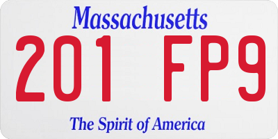MA license plate 201FP9