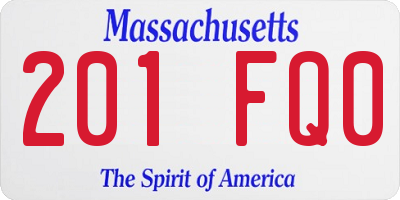 MA license plate 201FQ0