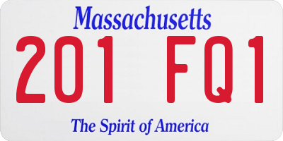 MA license plate 201FQ1