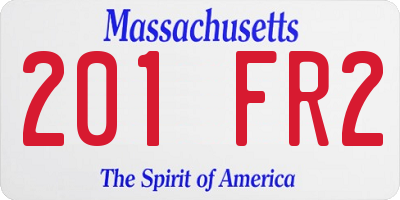 MA license plate 201FR2