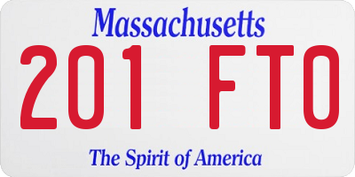 MA license plate 201FT0