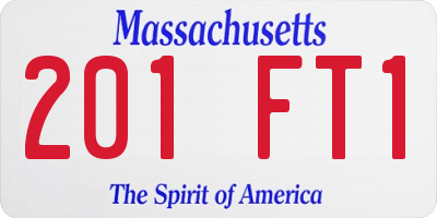 MA license plate 201FT1