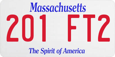 MA license plate 201FT2