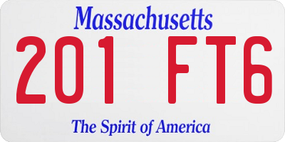 MA license plate 201FT6