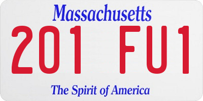 MA license plate 201FU1
