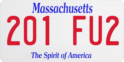 MA license plate 201FU2