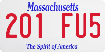 MA license plate 201FU5