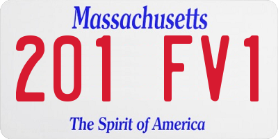 MA license plate 201FV1