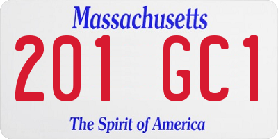 MA license plate 201GC1