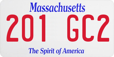 MA license plate 201GC2