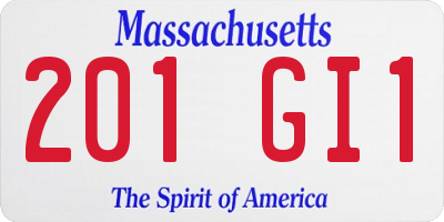 MA license plate 201GI1