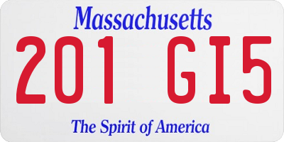 MA license plate 201GI5