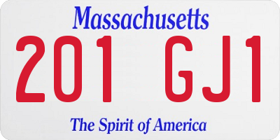 MA license plate 201GJ1