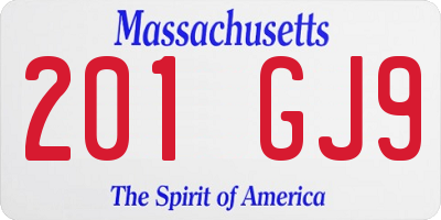 MA license plate 201GJ9