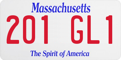 MA license plate 201GL1