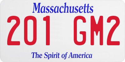 MA license plate 201GM2