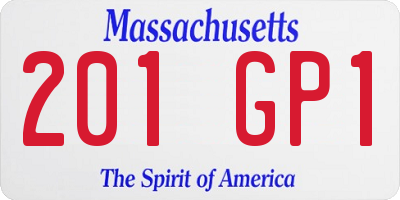 MA license plate 201GP1