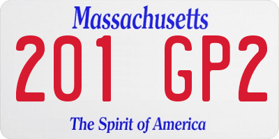 MA license plate 201GP2
