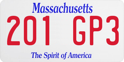 MA license plate 201GP3