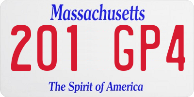MA license plate 201GP4