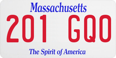 MA license plate 201GQ0