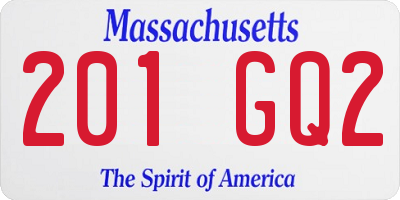 MA license plate 201GQ2