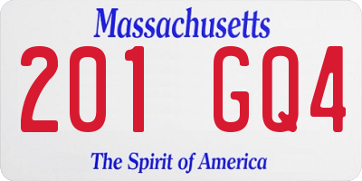 MA license plate 201GQ4