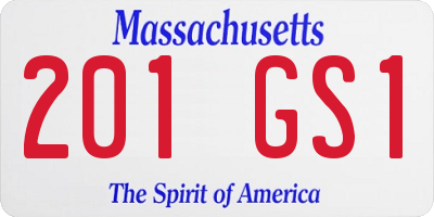 MA license plate 201GS1