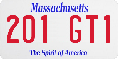 MA license plate 201GT1