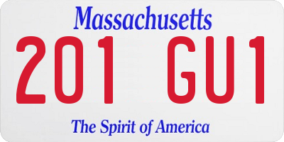 MA license plate 201GU1
