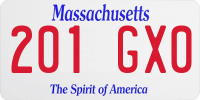 MA license plate 201GX0