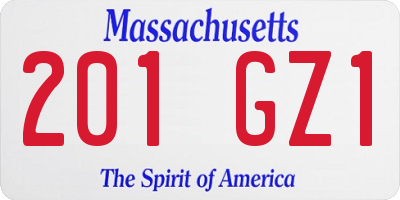 MA license plate 201GZ1