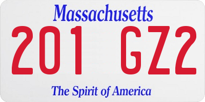 MA license plate 201GZ2