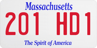 MA license plate 201HD1