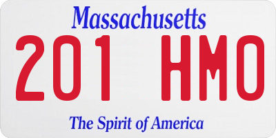 MA license plate 201HM0