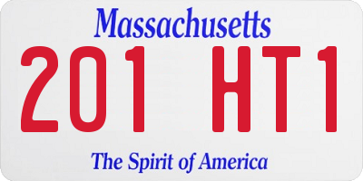 MA license plate 201HT1