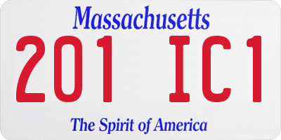 MA license plate 201IC1