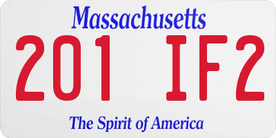 MA license plate 201IF2